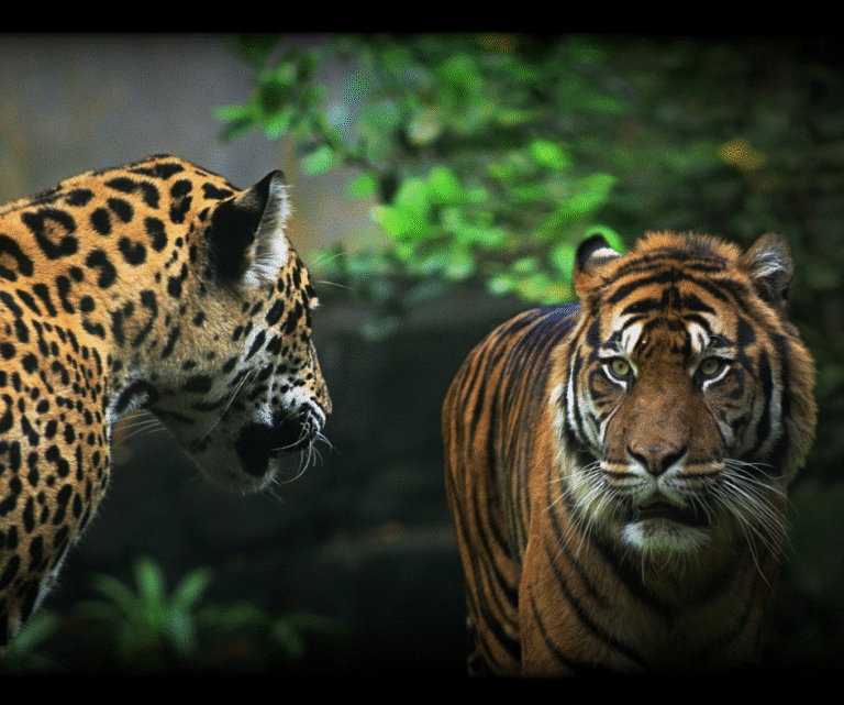 Tigre e onça (montagem)